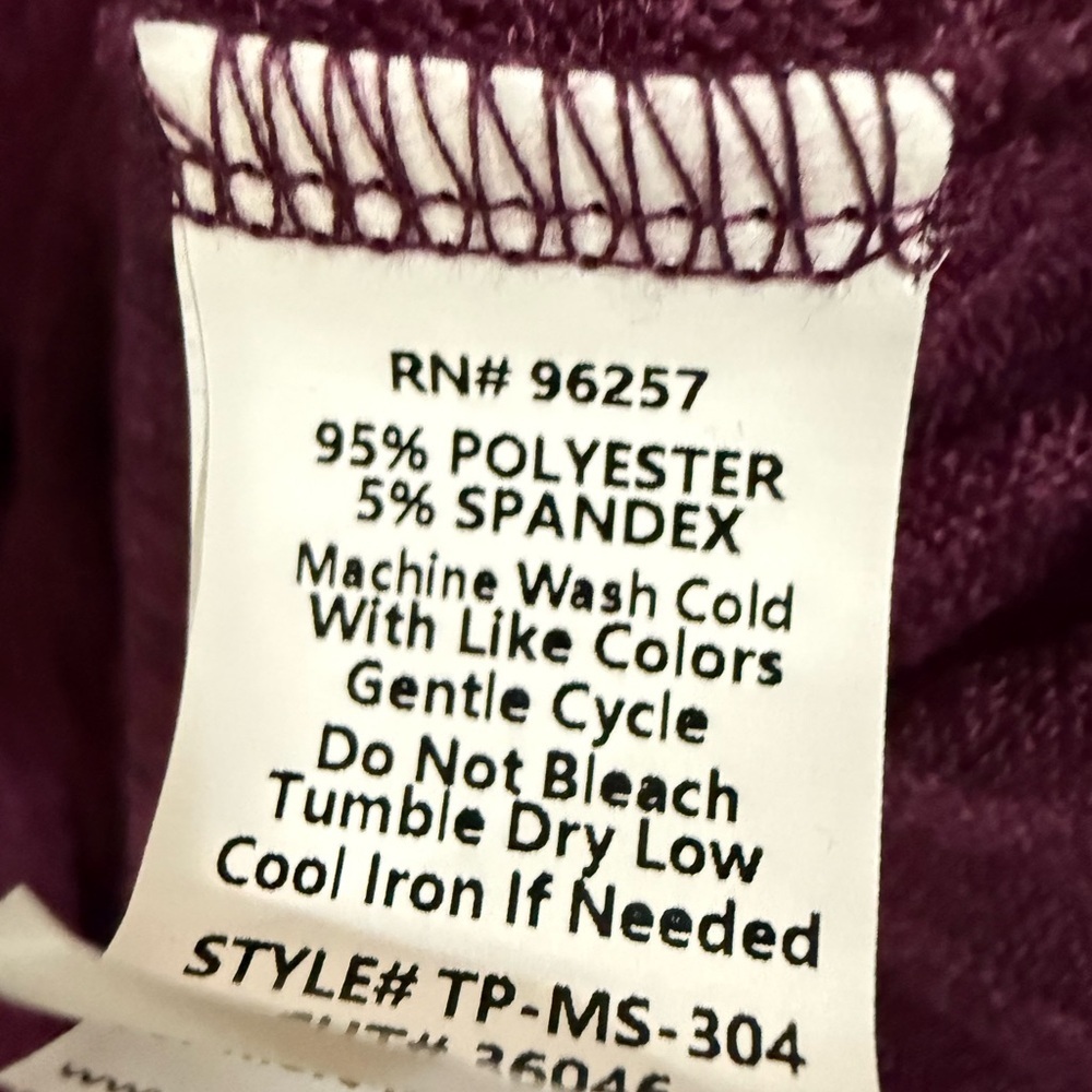 Perseption Purple Button-Accent Top - Picture 2 of 3